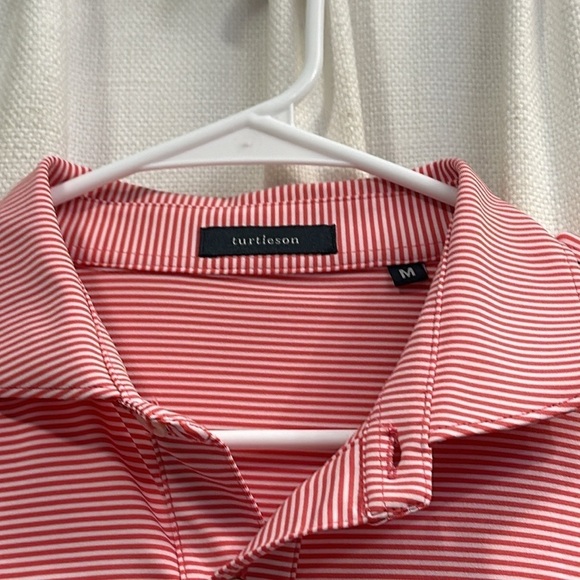 NWOT Turtleson Polyester & Spandex Carter Stripe Long Sleeve Athletic Polo Sz M - Picture 4 of 8